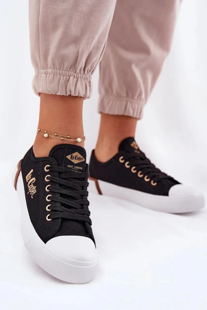 Clearance Lee Cooper Trampki Materiałowe Damskie LCW-25-31-3427L Czarne Czarny