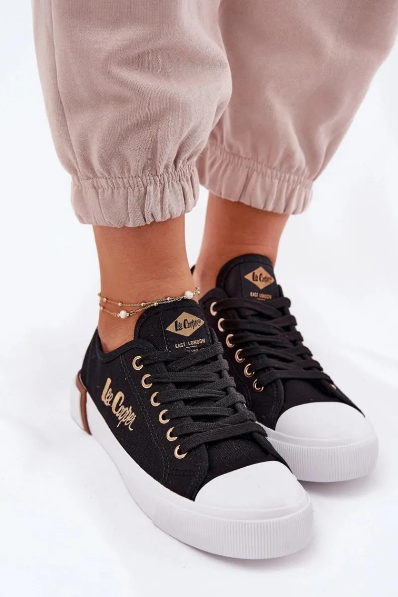 Clearance Lee Cooper Trampki Materiałowe Damskie LCW-25-31-3427L Czarne Czarny