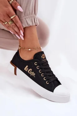 Clearance Lee Cooper Trampki Materiałowe Damskie LCW-25-31-3427L Czarne Czarny