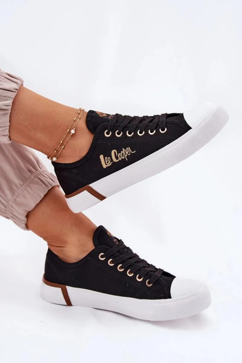 Clearance Lee Cooper Trampki Materiałowe Damskie LCW-25-31-3427L Czarne Czarny