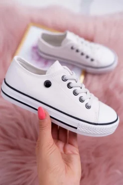 Online Trampki Młodzieżowe Damskie Buty Białe Justika Damskie Trampki Damskie Niskie