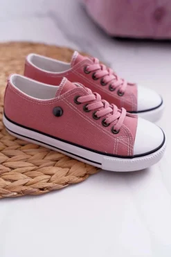 Sale Trampki Młodzieżowe Damskie Buty Różowe Justika Damskie Trampki Damskie Niskie