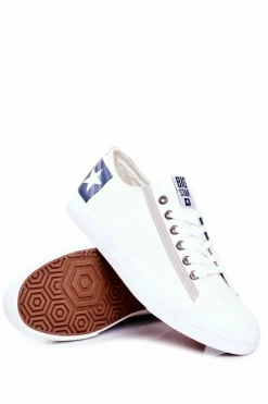 Outlet Big Star Shoes Trampki Męskie Big Star Białe DD174212BS