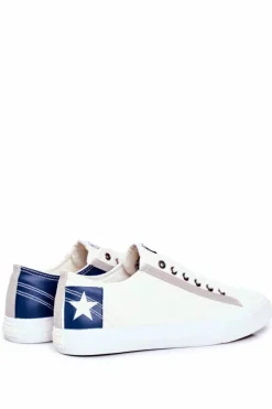 Outlet Big Star Shoes Trampki Męskie Big Star Białe DD174212BS