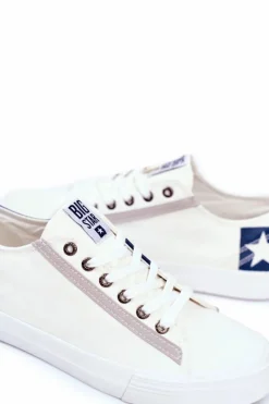 Outlet Big Star Shoes Trampki Męskie Big Star Białe DD174212BS