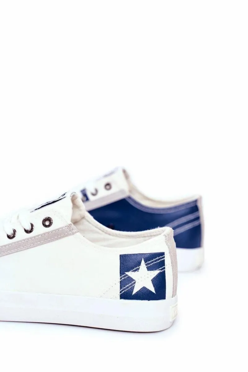 Outlet Big Star Shoes Trampki Męskie Big Star Białe DD174212BS