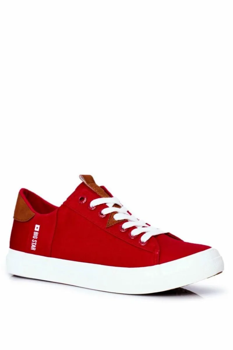 Outlet Big Star Shoes Trampki Męskie Big Star Czerwone FF174315
