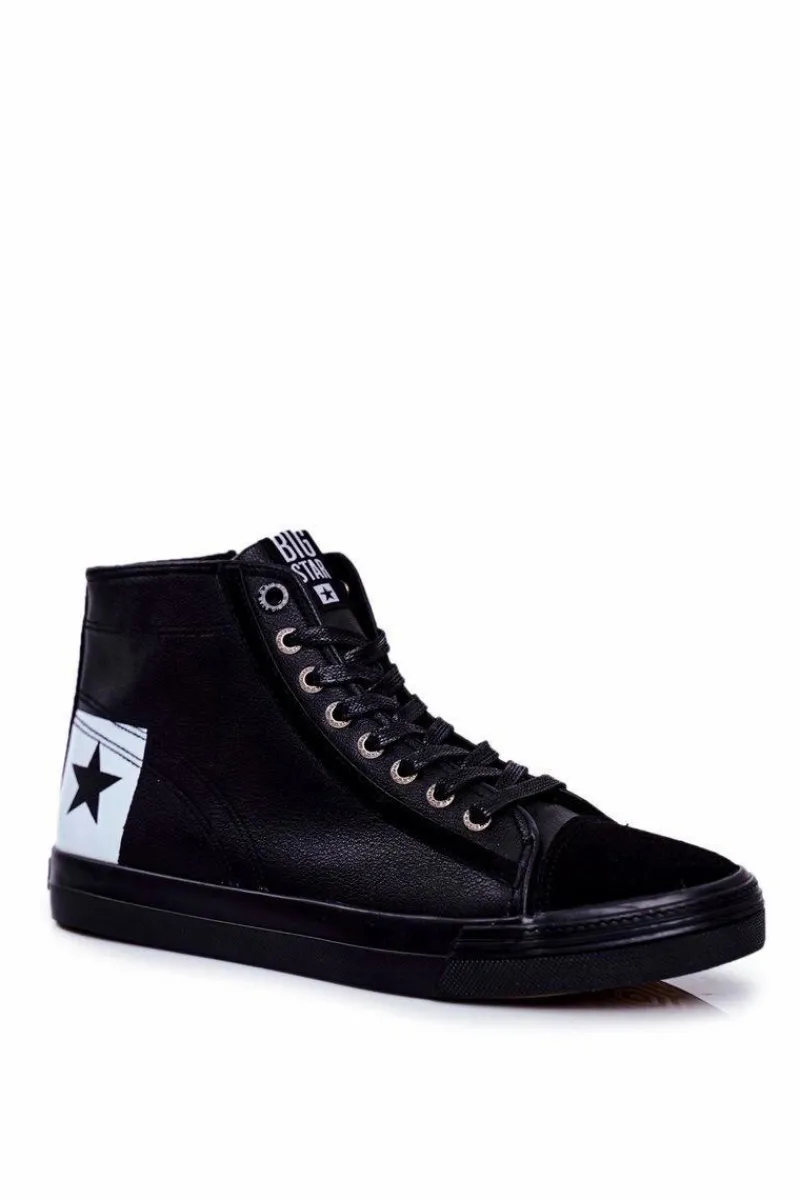 Clearance Trampki Męskie Big Star Czarne EE174066 Męskie Trampki Męskie Big Star|Trampki Wysokie