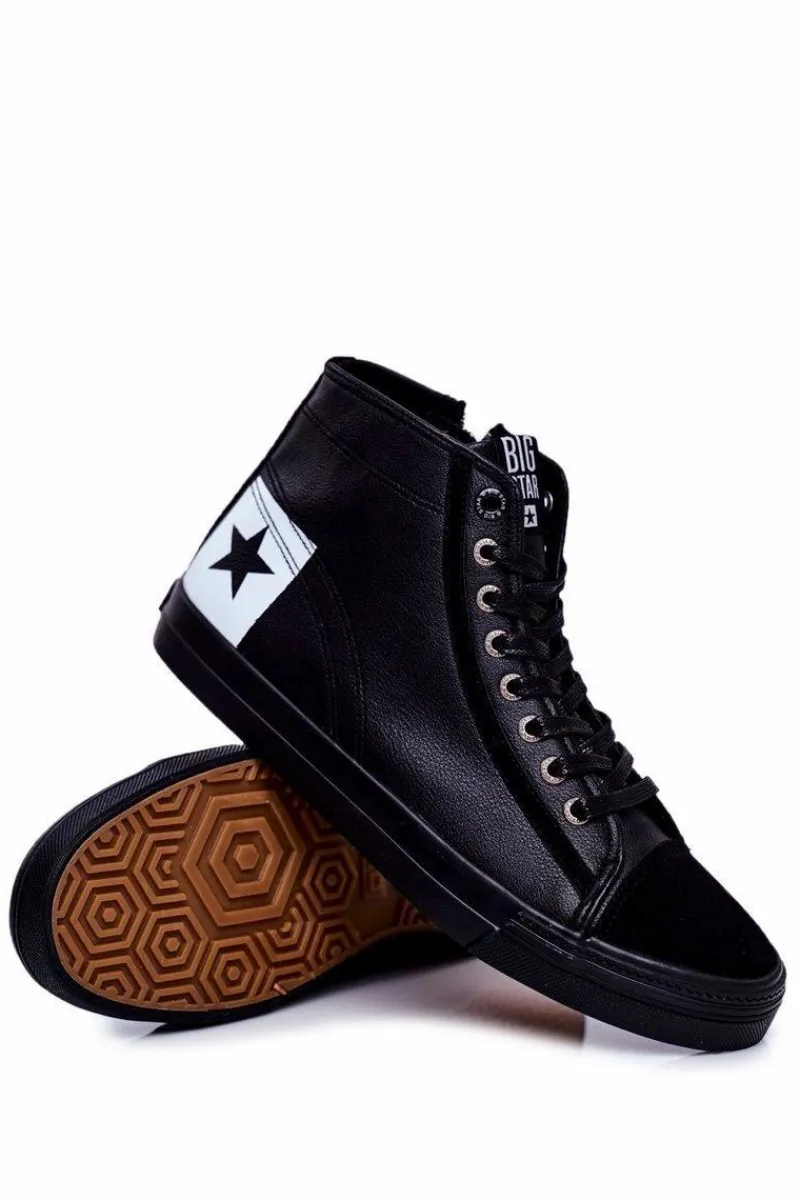 Clearance Trampki Męskie Big Star Czarne EE174066 Męskie Trampki Męskie Big Star|Trampki Wysokie