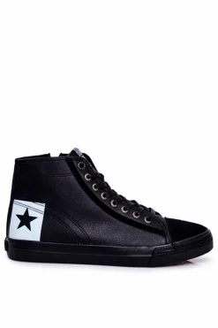 Clearance Trampki Męskie Big Star Czarne EE174066 Męskie Trampki Męskie Big Star|Trampki Wysokie