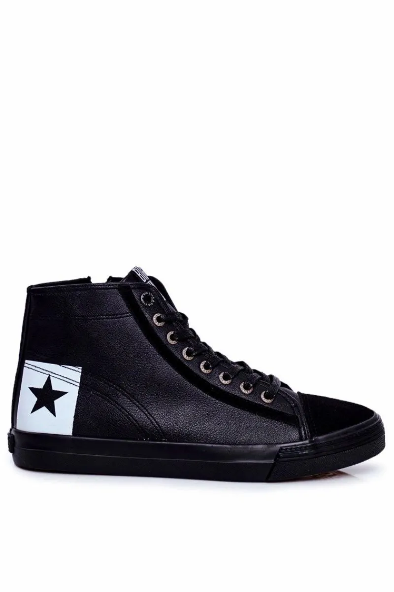 Clearance Trampki Męskie Big Star Czarne EE174066 Męskie Trampki Męskie Big Star|Trampki Wysokie