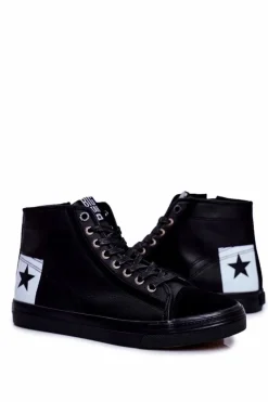 Clearance Trampki Męskie Big Star Czarne EE174066 Męskie Trampki Męskie Big Star|Trampki Wysokie