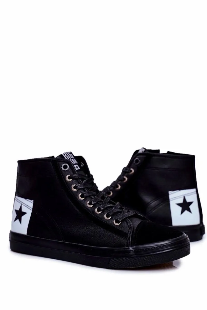 Clearance Trampki Męskie Big Star Czarne EE174066 Męskie Trampki Męskie Big Star|Trampki Wysokie