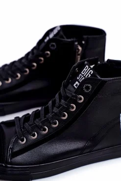 Clearance Trampki Męskie Big Star Czarne EE174066 Męskie Trampki Męskie Big Star|Trampki Wysokie