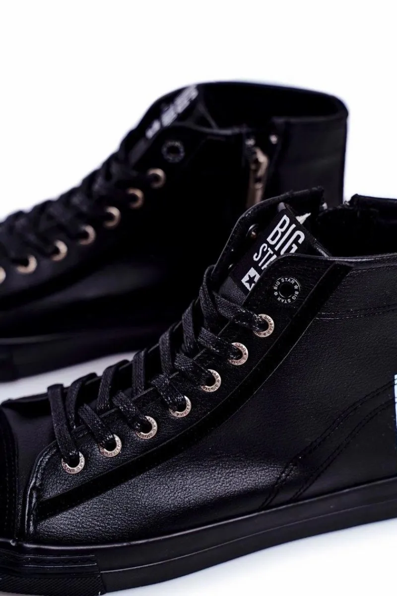 Clearance Trampki Męskie Big Star Czarne EE174066 Męskie Trampki Męskie Big Star|Trampki Wysokie