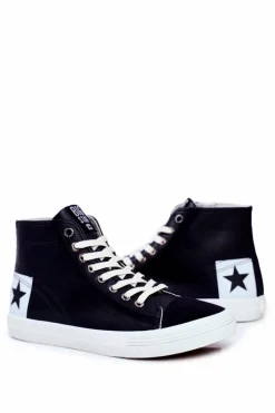 Outlet Big Star Shoes Trampki Męskie Big Star Granatowe EE174065