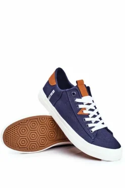 Trampki Męskie Big Star|Trampki Niskie>Big Star Shoes Trampki Męskie Big Star Granatowe FF174313