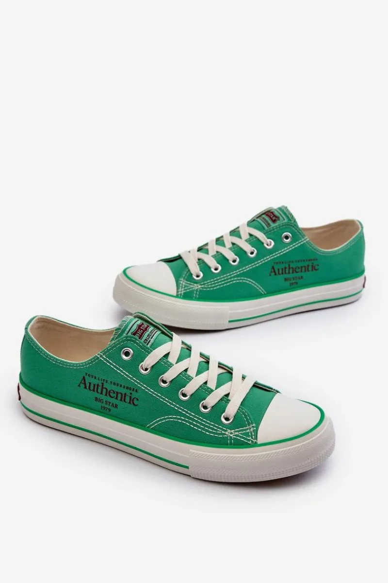 Online Big Star Shoes Trampki Męskie Big Star NN174062 Zielone Zielony