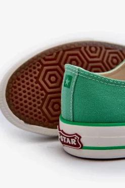 Online Big Star Shoes Trampki Męskie Big Star NN174062 Zielone Zielony