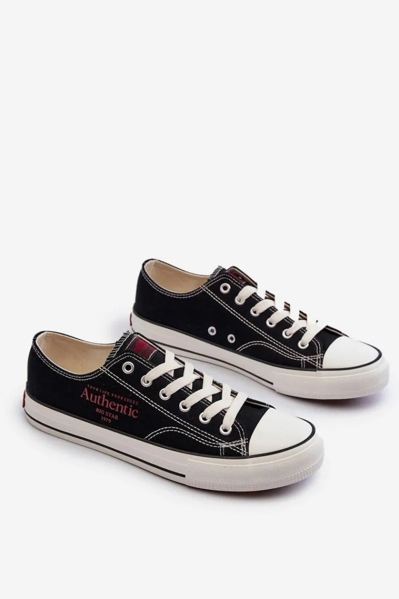 Discount Big Star Shoes Trampki Męskie Big Star NN174056 Czarne Czarny