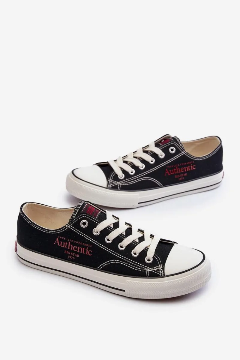 Discount Big Star Shoes Trampki Męskie Big Star NN174056 Czarne Czarny