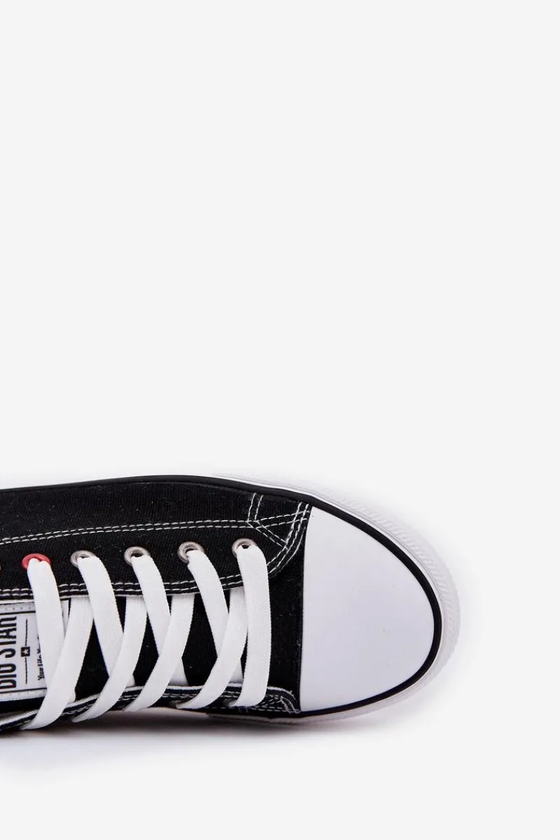 Trampki Męskie Big Star|Trampki Niskie>Big Star Shoes Trampki Męskie Big Star NN174300 HI-POLY SYSTEM Czarne Czarny