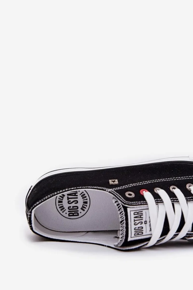 Trampki Męskie Big Star|Trampki Niskie>Big Star Shoes Trampki Męskie Big Star NN174300 HI-POLY SYSTEM Czarne Czarny