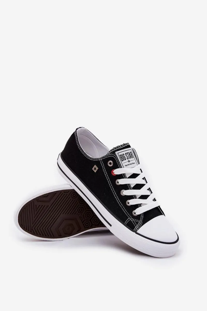 Trampki Męskie Big Star|Trampki Niskie>Big Star Shoes Trampki Męskie Big Star NN174300 HI-POLY SYSTEM Czarne Czarny