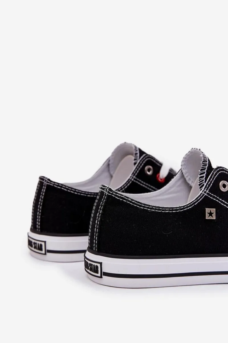 Trampki Męskie Big Star|Trampki Niskie>Big Star Shoes Trampki Męskie Big Star NN174300 HI-POLY SYSTEM Czarne Czarny