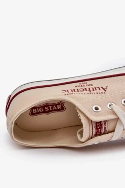 Outlet Trampki Męskie Big Star NN174058 Beżowe Męskie Trampki Męskie Big Star|Trampki Niskie