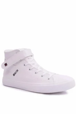 Outlet Big Star Shoes Trampki Męskie Big Star Ocieplane Białe Y174024FW Biały
