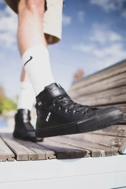 Discount Trampki Męskie Big Star Ocieplane Czarne Y174020FW Męskie Trampki Męskie Big Star|Trampki Wysokie