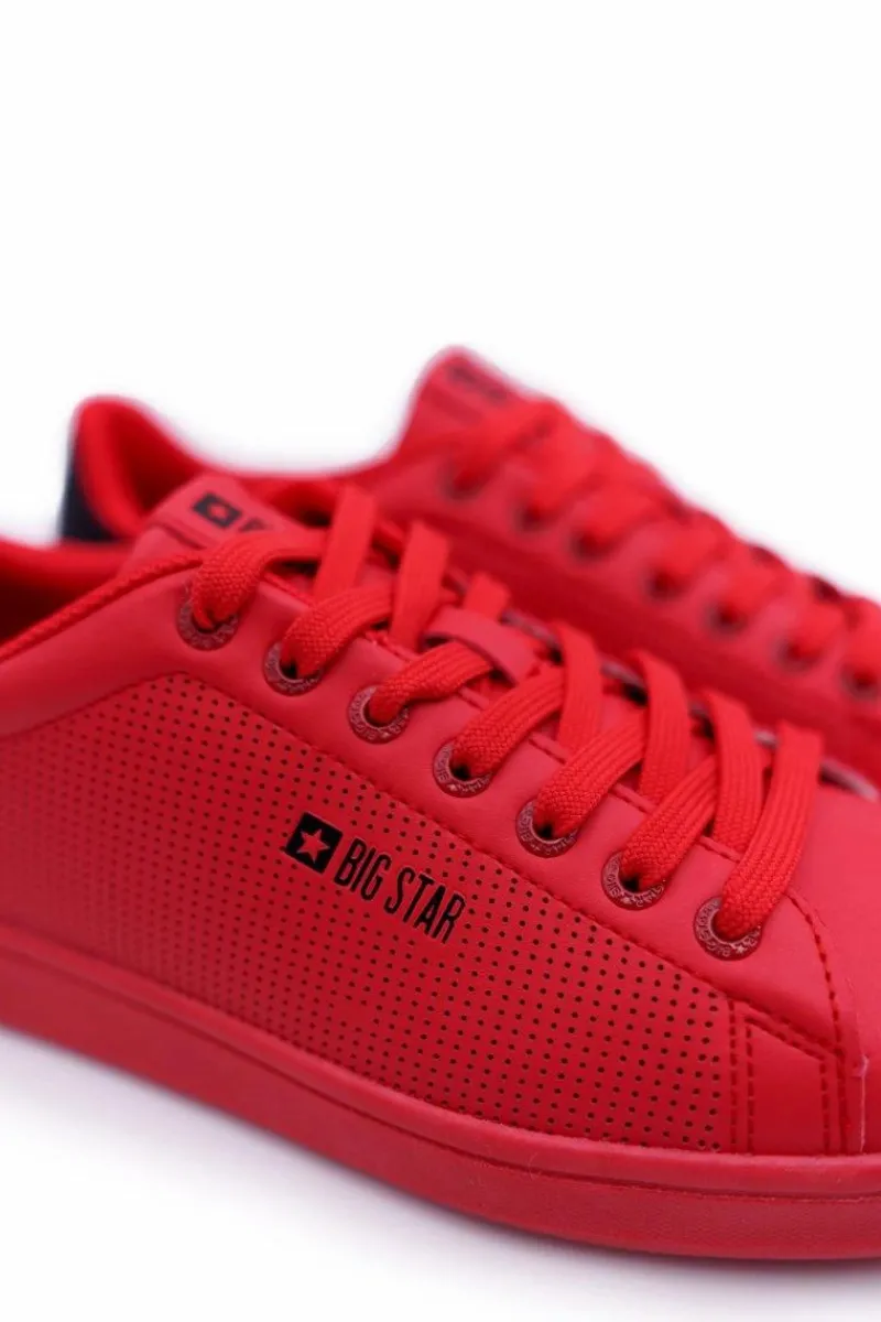 Best Big Star Shoes Trampki Męskie Big Star Sportowe Czerwone DD174390