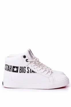 Sale Trampki Męskie Big Star Wysokie Białe EE174340 Męskie Trampki Męskie Big Star|Trampki Wysokie