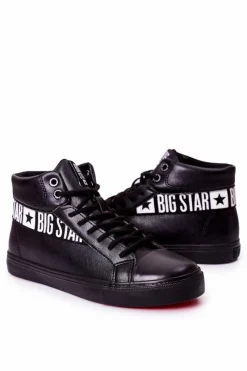 Hot Trampki Męskie Big Star Wysokie Czarne EE174339 Męskie Trampki Męskie Big Star|Trampki Wysokie