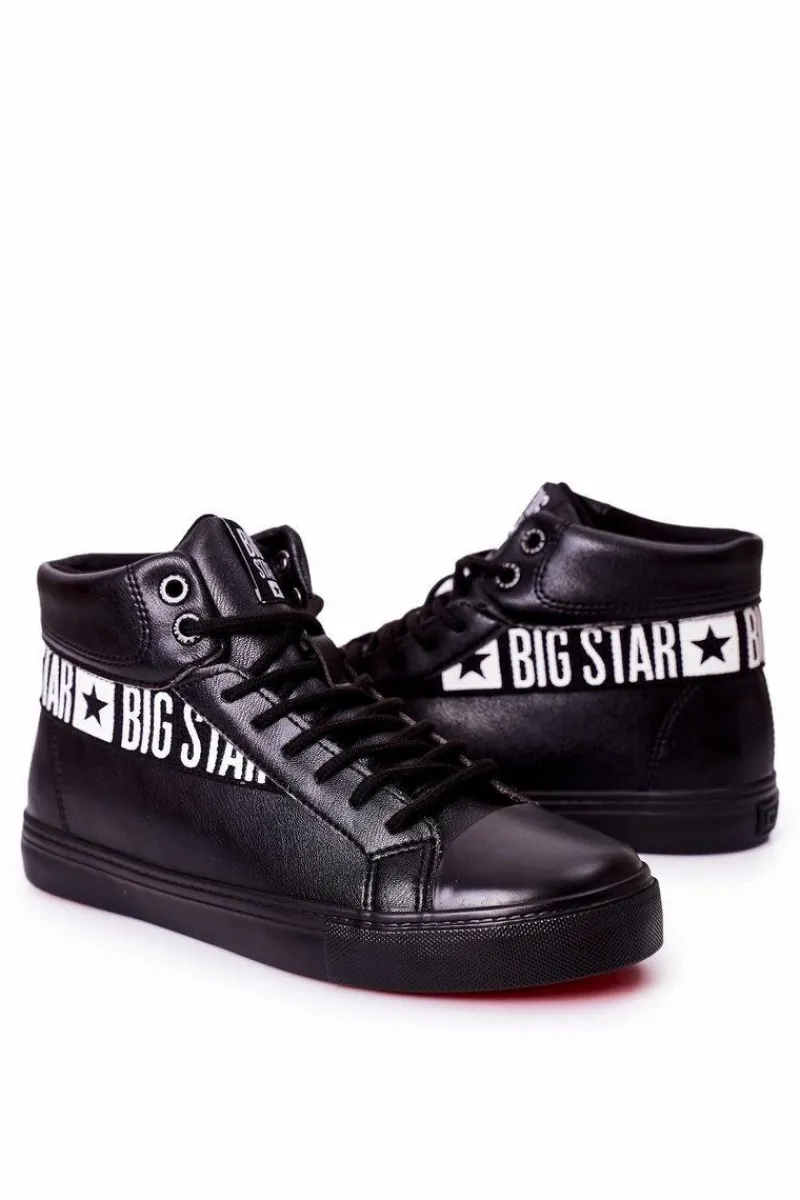 Hot Trampki Męskie Big Star Wysokie Czarne EE174339 Męskie Trampki Męskie Big Star|Trampki Wysokie