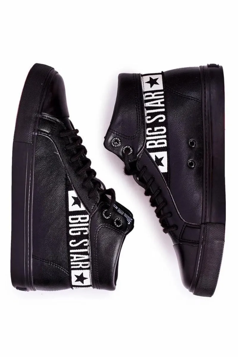 Hot Trampki Męskie Big Star Wysokie Czarne EE174339 Męskie Trampki Męskie Big Star|Trampki Wysokie
