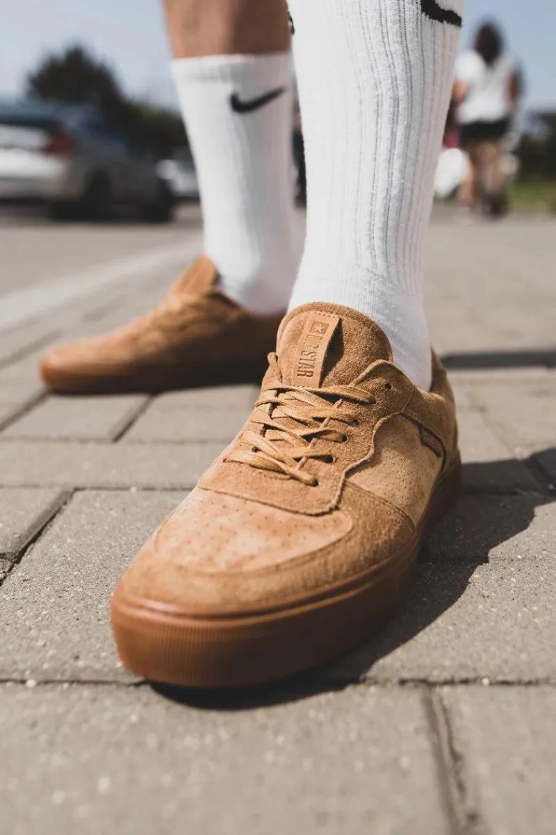 Best Big Star Shoes Trampki Męskie Big Star Zamszowe Beżowe EE174361