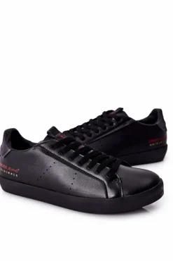 Sale Trampki Męskie Czarne II1R4013C Męskie Trampki Męskie Cross Jeans