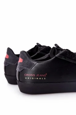 Sale Trampki Męskie Czarne II1R4013C Męskie Trampki Męskie Cross Jeans