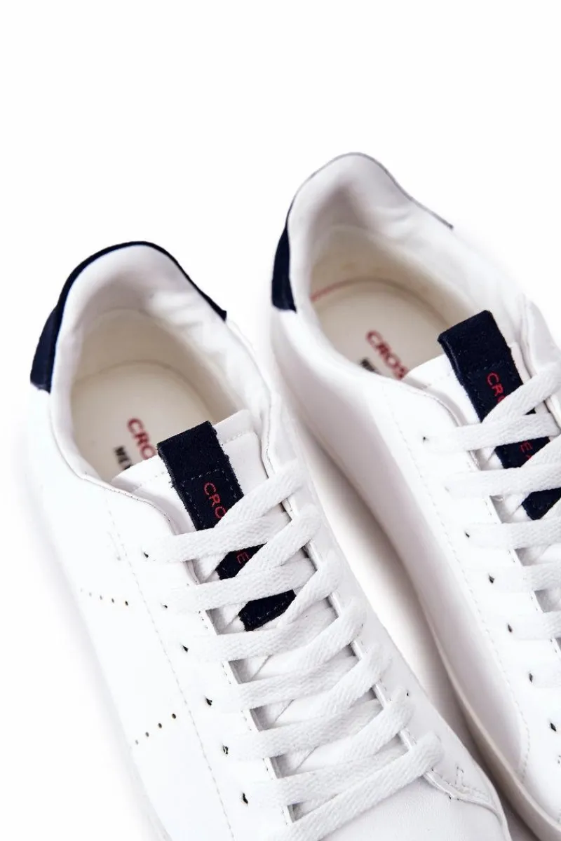 Trampki Męskie Cross Jeans>Cross Jeans Trampki Męskie Białe II1R4012C