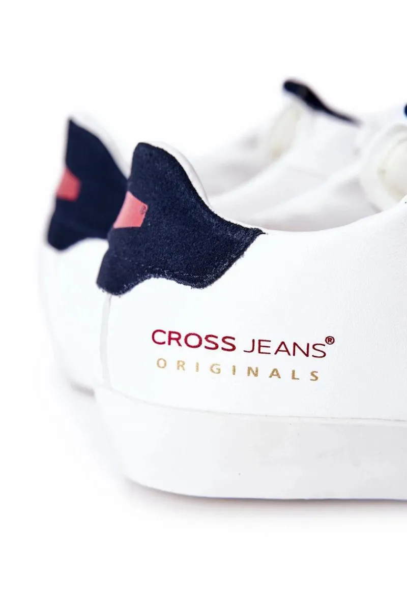 Trampki Męskie Cross Jeans>Cross Jeans Trampki Męskie Białe II1R4012C