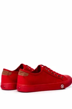 Best Trampki Męskie Czerwone FF1R4056C Męskie Trampki Męskie Cross Jeans