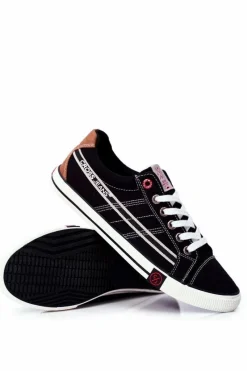 Best Cross Jeans Trampki Męskie Czarne FF1R4041C