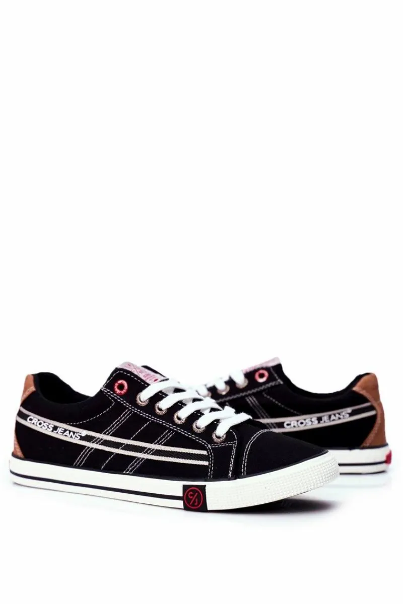 Best Cross Jeans Trampki Męskie Czarne FF1R4041C