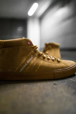 Trampki Męskie Cross Jeans|Trampki Wysokie></noscript>Cross Jeans Trampki Męskie Wysokie Skóra Zamsz Camel EE1R4054C