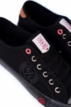 Trampki Męskie Cross Jeans></noscript>Cross Jeans Trampki Męskie Czarne FF1R4054C