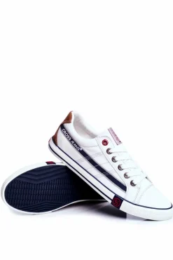 Trampki Męskie Białe FF1R4042C Męskie Trampki Męskie Cross Jeans