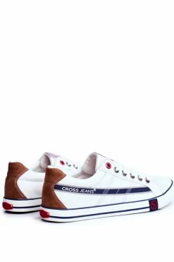 Trampki Męskie Białe FF1R4042C Męskie Trampki Męskie Cross Jeans