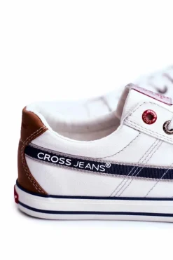Trampki Męskie Białe FF1R4042C Męskie Trampki Męskie Cross Jeans